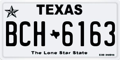 TX license plate BCH6163