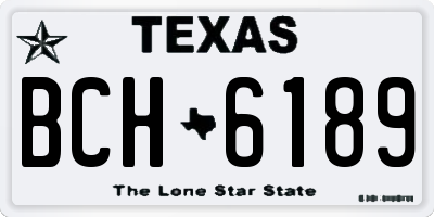 TX license plate BCH6189
