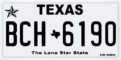 TX license plate BCH6190