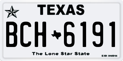 TX license plate BCH6191