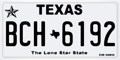 TX license plate BCH6192