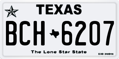 TX license plate BCH6207
