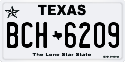 TX license plate BCH6209