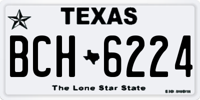 TX license plate BCH6224