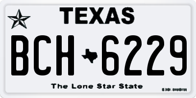 TX license plate BCH6229