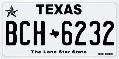TX license plate BCH6232