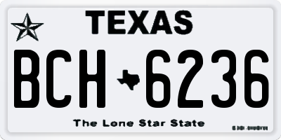 TX license plate BCH6236