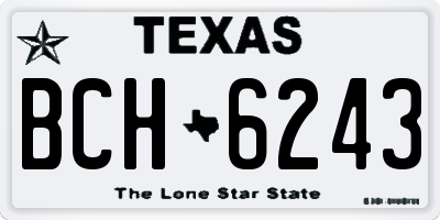 TX license plate BCH6243