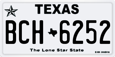 TX license plate BCH6252