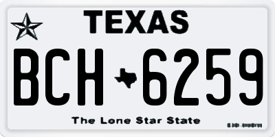 TX license plate BCH6259