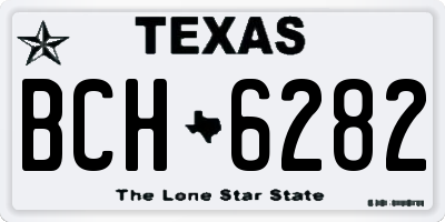 TX license plate BCH6282