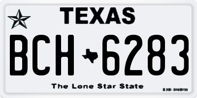 TX license plate BCH6283