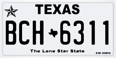 TX license plate BCH6311