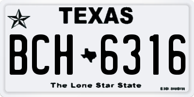 TX license plate BCH6316