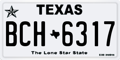 TX license plate BCH6317