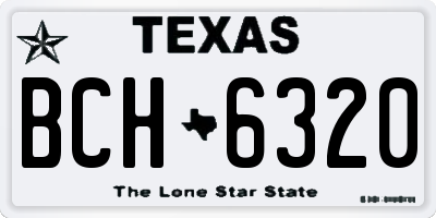 TX license plate BCH6320