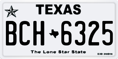 TX license plate BCH6325