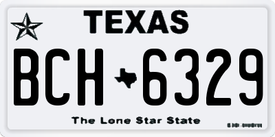 TX license plate BCH6329