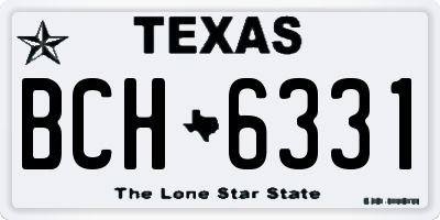 TX license plate BCH6331