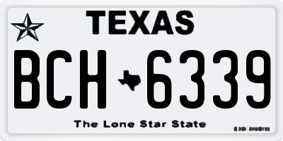 TX license plate BCH6339