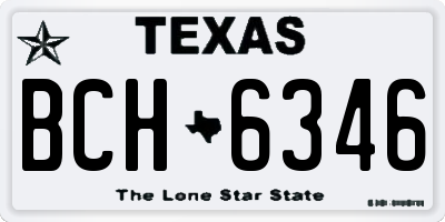 TX license plate BCH6346