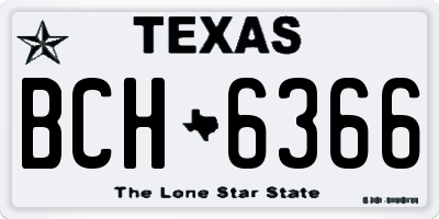 TX license plate BCH6366