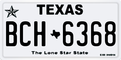 TX license plate BCH6368