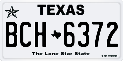 TX license plate BCH6372