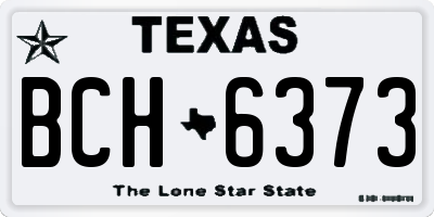 TX license plate BCH6373