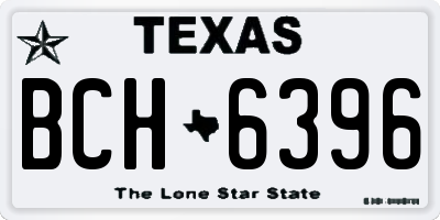 TX license plate BCH6396