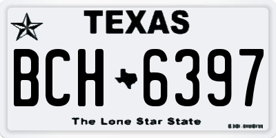 TX license plate BCH6397