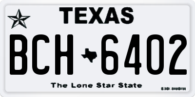 TX license plate BCH6402