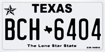 TX license plate BCH6404