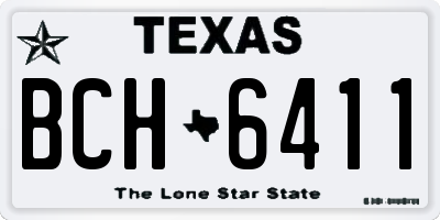TX license plate BCH6411