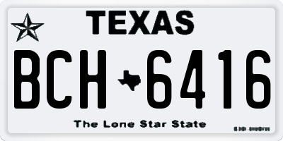TX license plate BCH6416