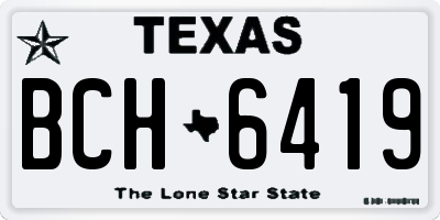 TX license plate BCH6419