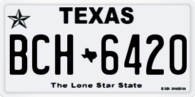 TX license plate BCH6420