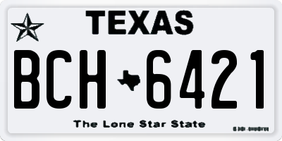 TX license plate BCH6421