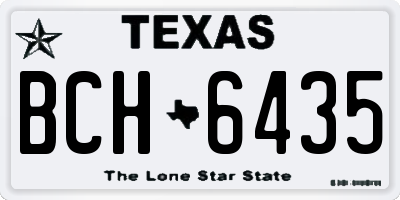TX license plate BCH6435