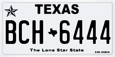 TX license plate BCH6444