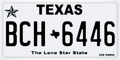 TX license plate BCH6446