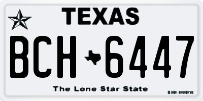 TX license plate BCH6447