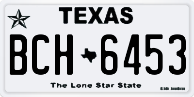 TX license plate BCH6453