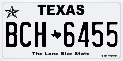 TX license plate BCH6455