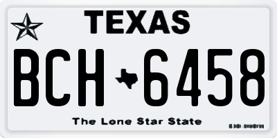 TX license plate BCH6458