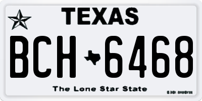 TX license plate BCH6468