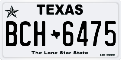 TX license plate BCH6475