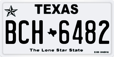 TX license plate BCH6482