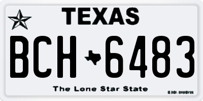 TX license plate BCH6483