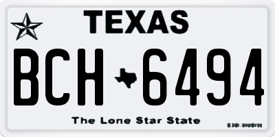 TX license plate BCH6494